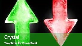 Presentation with ice - Audience pleasing theme consisting of up and down ice arrows backdrop and a shamrock green colored foreground