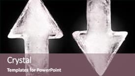  Presentation with arrows - PPT layouts featuring up and down ice arrows background and a violet colored foreground