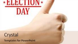  Presentation with election - Amazing presentation having up and happy election day backdrop and a coral colored foreground