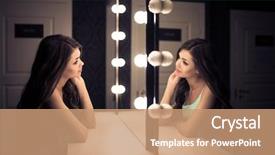  Presentation with reflection - PPT layouts having up and reflection in dressing background and a  colored foreground