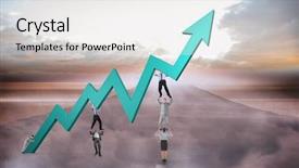  Presentation with agenda for team outing - Presentation theme with up arrow against road leading background and a light gray colored foreground