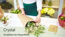  Presentation with female pelvis - Amazing presentation theme having up bouquet of white amaryllis backdrop and a  colored foreground