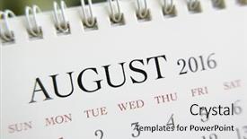  Presentation with august - Colorful presentation design enhanced with up calendar of august 2016 backdrop and a light gray colored foreground