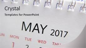  Presentation with calendar of november 2018 - Slides having up calendar of may 2017 background and a light gray colored foreground