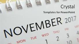  Presentation with november - Slide set consisting of up calendar of november 2017 background and a light gray colored foreground