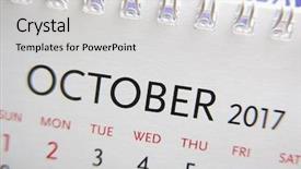  Presentation with october - Audience pleasing slide deck consisting of up calendar of october 2017 backdrop and a light gray colored foreground