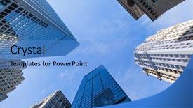  Presentation with look - PPT theme featuring up cloud - look up to the sky background and a teal colored foreground