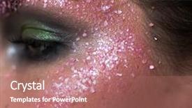  Presentation with theme - Amazing PPT theme having up creative make-up theme backdrop and a coral colored foreground