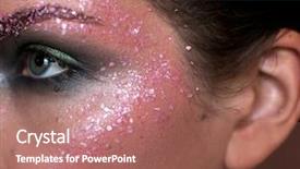  Presentation with theme - Colorful PPT theme enhanced with up creative make-up theme backdrop and a coral colored foreground