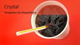  Presentation with coca cola - Amazing slide deck having up cup of coca-cola backdrop and a red colored foreground