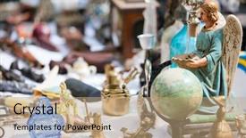  Presentation with flea - Cool new slide deck with up details of flea market backdrop and a coral colored foreground