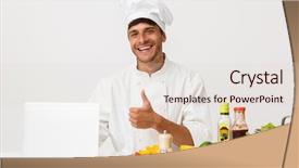  Presentation with laptop and wall - Audience pleasing presentation design consisting of up gesture using laptop computer backdrop and a lemonade colored foreground