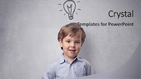  Presentation with smart - Presentation design featuring up grey wall with childlike background and a  colored foreground