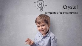  Presentation with smart - Theme having up grey wall with childlike background and a  colored foreground