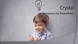  Presentation with smart - Audience pleasing slide deck consisting of up grey wall with childlike backdrop and a  colored foreground