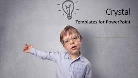  Presentation with smart grids - Theme consisting of up grey wall with childlike background and a  colored foreground