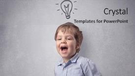  Presentation with smart - Colorful presentation enhanced with up grey wall with childlike backdrop and a light gray colored foreground