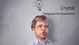  Presentation with smart - Audience pleasing theme consisting of up grey wall with childlike backdrop and a light gray colored foreground