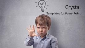  Presentation with smart - Audience pleasing presentation design consisting of up grey wall with childlike backdrop and a light gray colored foreground