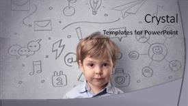  Presentation with smart connected environment - Presentation consisting of up grey wall with childlike background and a light gray colored foreground