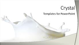  Presentation with milk splash - Colorful presentation design enhanced with up image of a milk backdrop and a  colored foreground