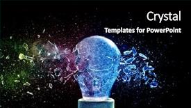  Presentation with explosion - Theme featuring up image of electric bulb background and a black colored foreground