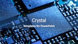  Presentation with circuit board - Cool new slide deck with up image of the electronic backdrop and a ocean colored foreground