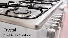  Presentation with gas - Slide set with up image of the gas background and a light gray colored foreground