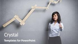  Presentation with eco friendly car concept - Colorful presentation enhanced with up in front of ascending backdrop and a gray colored foreground