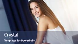  Presentation with nineteenth century woman - Amazing slides having up in her bed fully backdrop and a  colored foreground