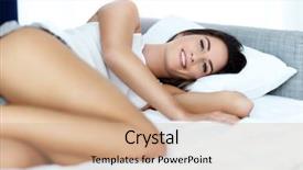  Presentation with bed - Presentation theme having up in her bed fully background and a  colored foreground