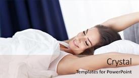  Presentation with empowered woman - Presentation theme enhanced with up in her bed fully background and a  colored foreground