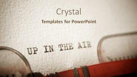  Presentation with air - Presentation theme having up-in-the-air-text background and a sky blue colored foreground