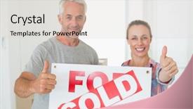  Presentation with cutout paper people standing around globe holding hands - Amazing slide set having up in their new home backdrop and a lemonade colored foreground