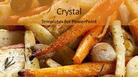  Presentation with root - Colorful PPT theme enhanced with up includes carrots and parsnip backdrop and a gold colored foreground