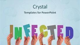  Presentation with blue brain - Beautiful slide set featuring up infected against blue brain backdrop and a sky blue colored foreground