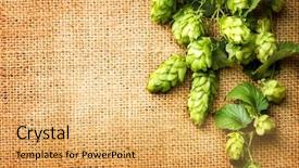  Presentation with branch - PPT layouts with up ingredients for beer brewing background and a yellow colored foreground