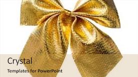  Presentation with white gold - PPT theme with up isolated on a white background and a  colored foreground