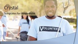  Presentation with team skills - Beautiful PPT theme featuring up litter in suburban street backdrop and a yellow colored foreground