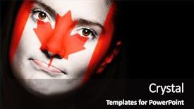  Presentation with canadian flag - Audience pleasing slides consisting of up of a canadian flag backdrop and a black colored foreground