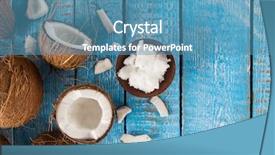  Presentation with coconut oil - Slides having up of a coconut oil background and a teal colored foreground