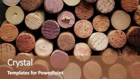  Presentation with cork - Cool new PPT theme with up of a cork wine backdrop and a red colored foreground