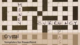  Presentation with game crossword puzzle - Audience pleasing slides consisting of up of a crossword puzzle backdrop and a coral colored foreground