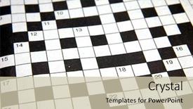  Presentation with game crossword puzzle - Presentation having up of a crossword puzzle background and a light gray colored foreground