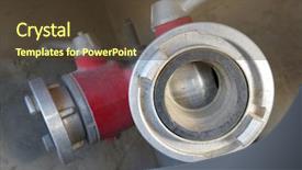  Presentation with fire - Slide set enhanced with up of a fire hydrant background and a tawny brown colored foreground