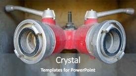  Presentation with fire - Colorful slide deck enhanced with up of a fire hydrant backdrop and a gray colored foreground