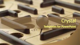  Presentation with game - Beautiful slide set featuring hindrance - close up of a labyrinth backdrop and a coral colored foreground