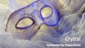  Presentation with hackers mask - Colorful PPT layouts enhanced with up of a lace carnival backdrop and a gray colored foreground