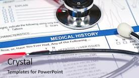  Presentation with franch history educators - Theme with up of a medical history background and a light blue colored foreground