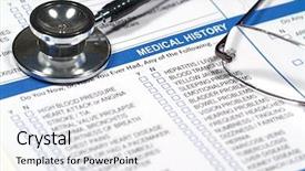  Presentation with history - Colorful theme enhanced with up of a medical history backdrop and a white colored foreground